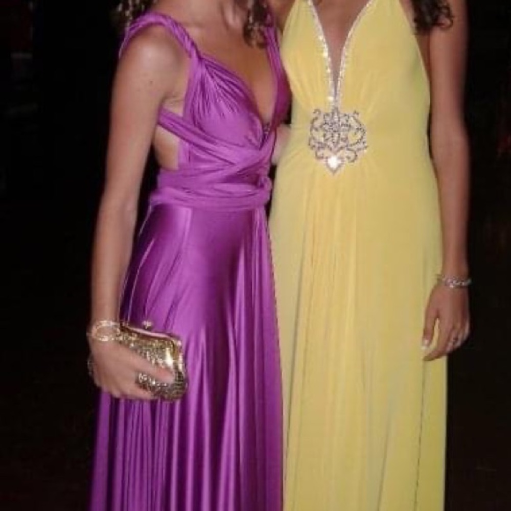 Beautiful magenta wrap gown - One size fits all & wear it 100 different ways!